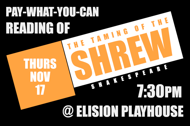 The Taming of the Shrew reading, 11/17