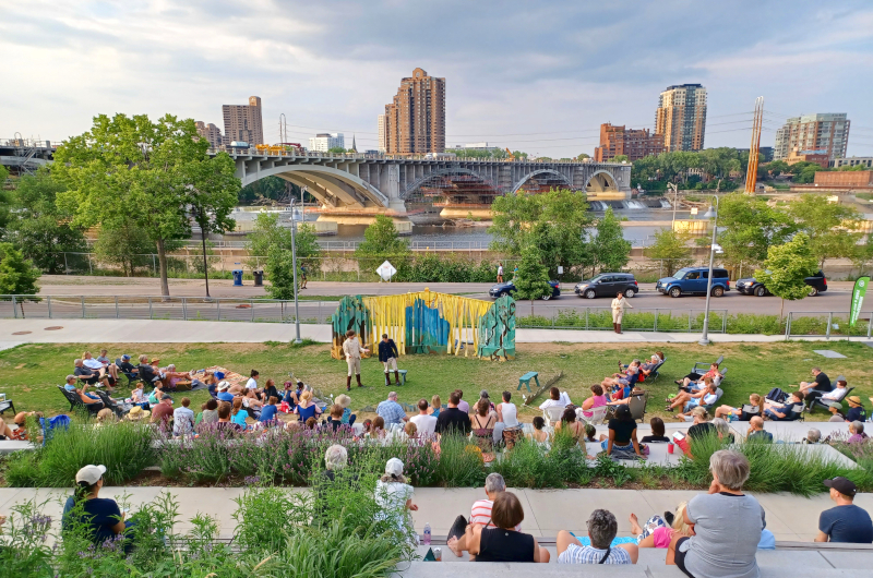 Summer performance at Water Works park, Minneapolis